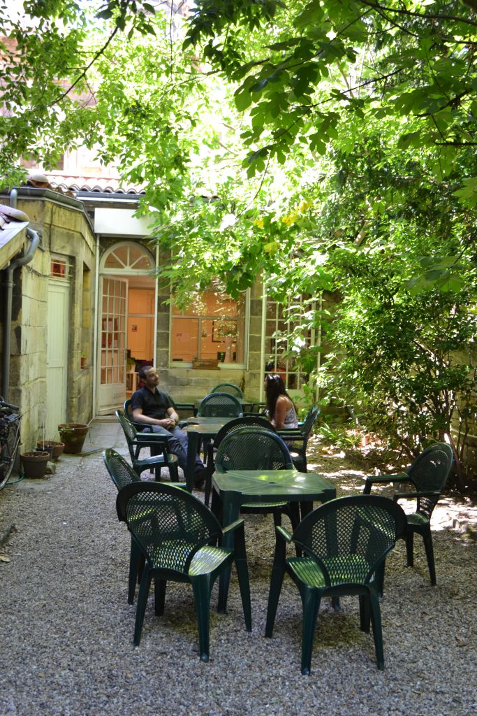 Der Garten der Sprachschule in Bordeaux