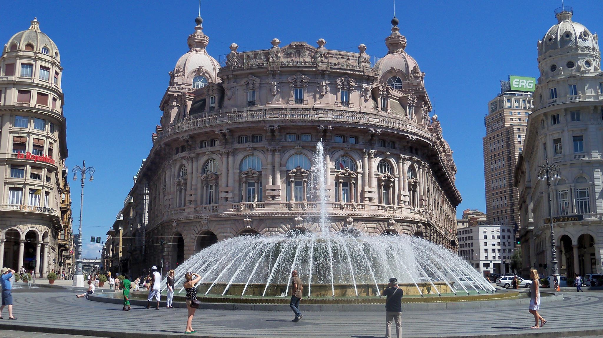 Piazza De Ferrari - Italienisch lernen in Genua