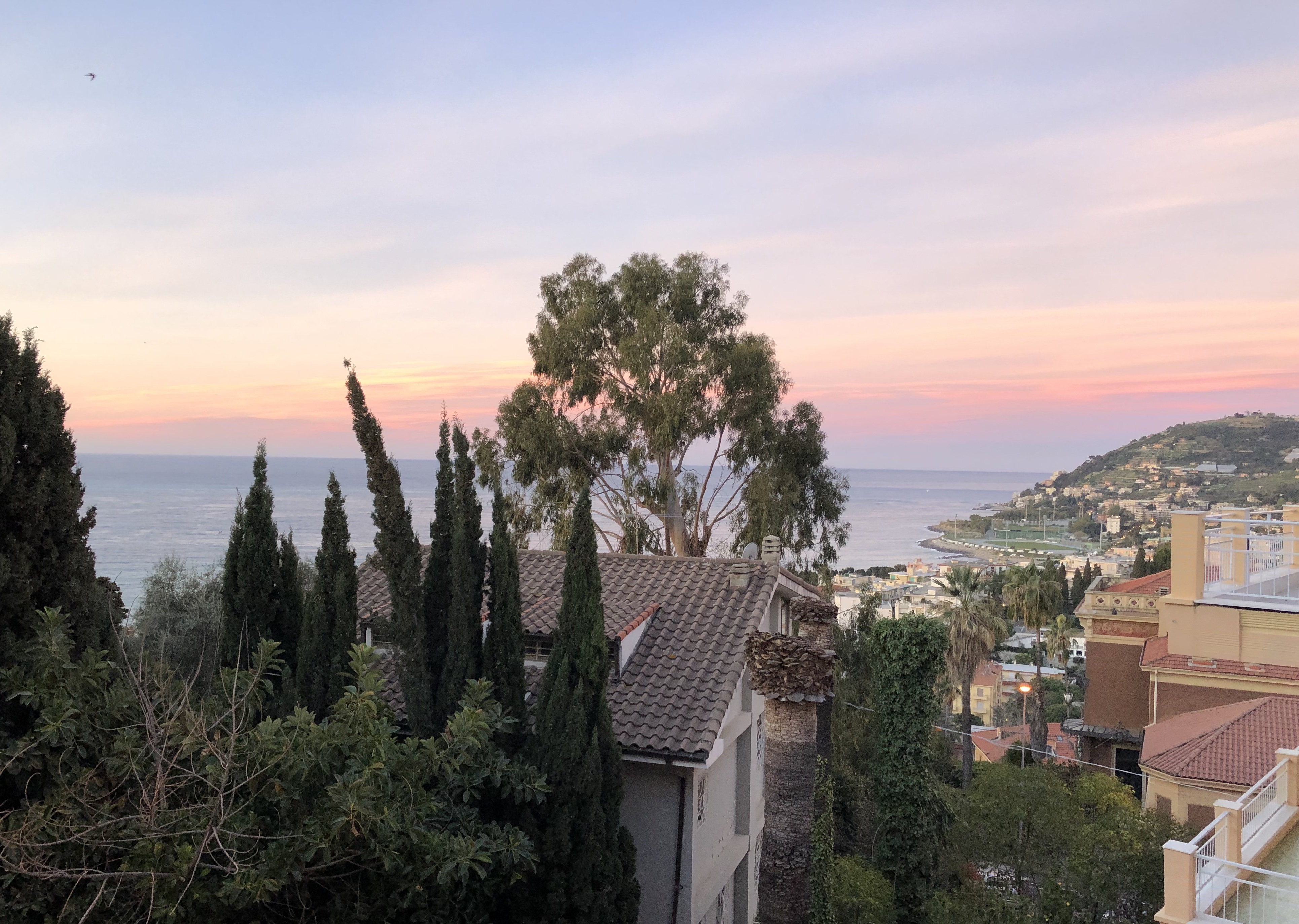 Sonnenuntergang in Sanremo