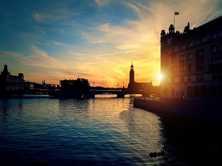 Stockholm - Sonnenuntergang - Swedisch lernen